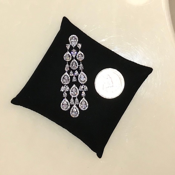 6ct Marquis Chandelier Earrings - Picture 12 of 12